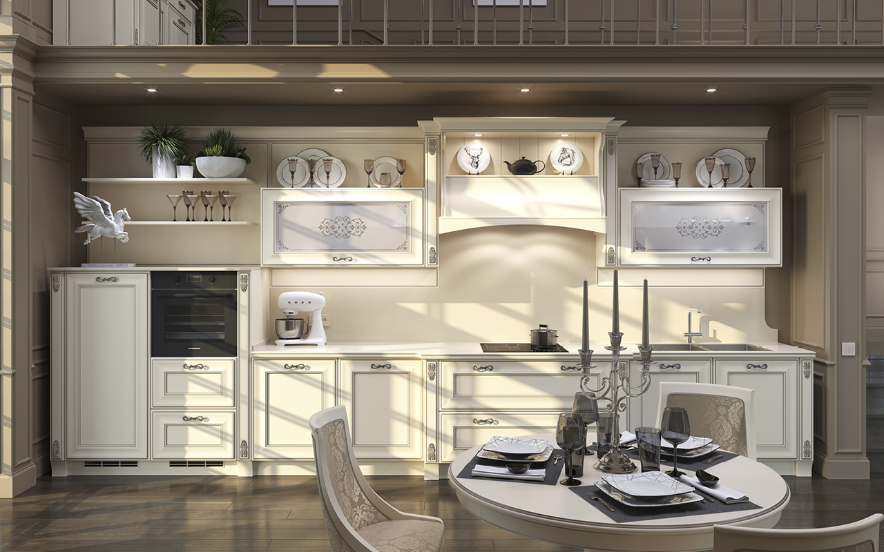 Кухня Cremona Lux Кремовая